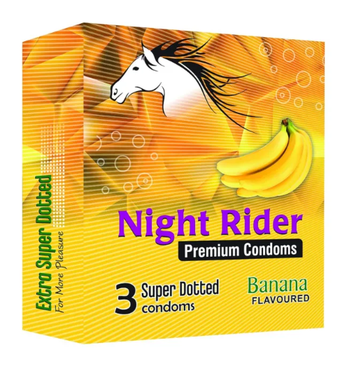Knight Rider Extra Timing Condoms – Pack of 12 (Black)