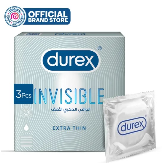 Durex Invisible Condoms – Ultra Thin for Maximum Sensitivity (Pack of 3)